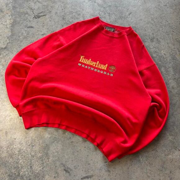 Vintage 90s Timberland Weather Gear Embroidered Crewneck - Picture 1 of 5